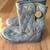 UGG AUSTRALIA 3176 MOUNTAIN QUILTED SHORT GRAY KNIT SHEEPSKIN Womens Boots Sz 6 2 thumbnail