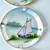 1950s Ardalt coaster set 3.5” hand painted coasters 6 thumbnail