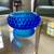 Blue Hobnail Glass Candle holder 1 thumbnail