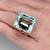 SEMI PRECIOUS CULTURED Rectangular Aquamarine 20 Carat Prong Setting 4 thumbnail