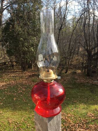 Antique red base kerosene lamp,latern 1
