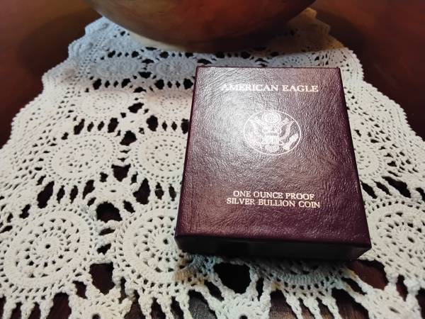 Silver eagles proof coins,plus 925 silver chain. 1