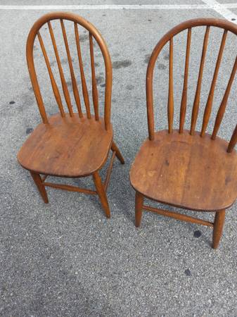 Antique  Farmhouse Pair of Children  Chairs 1