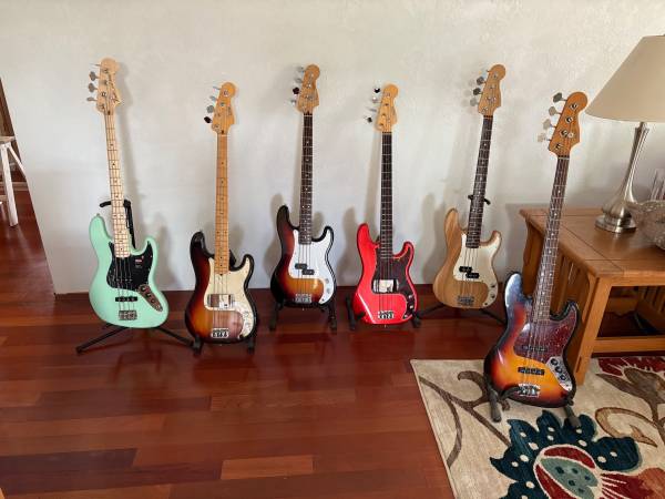 fender bases, guitars 1