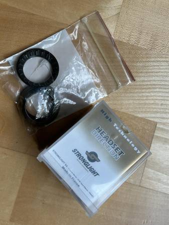 NEW Stronglight A9 Headset 1-inch + Spare Bearing Set 1
