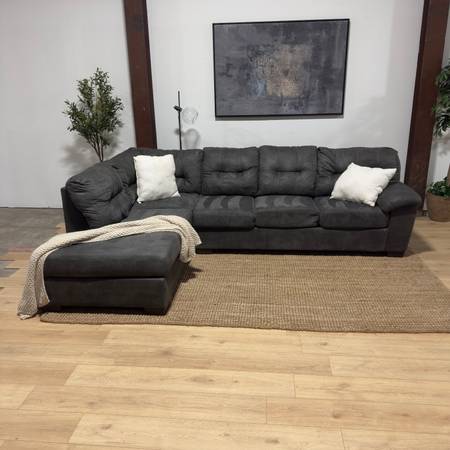 Black Sectional Sofa (Delivery Available) 1