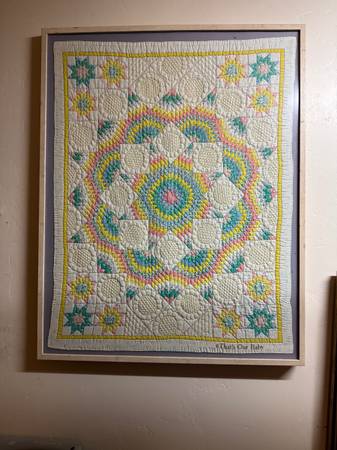 Framed Baby Quilt!  Beautiful ! 1