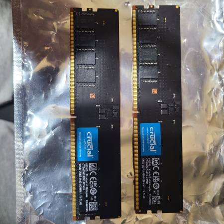 For Sale (2) Crucial 64GB DDR5 RAM Sticks 1