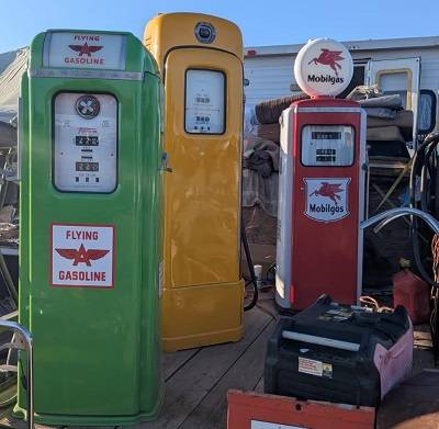 Restored Vintage 1940's 1950's American Gas Pumps 1