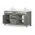 60” Gray Double Bath Vanity w Cultured Marble Countertop Square Sinks 3 thumbnail
