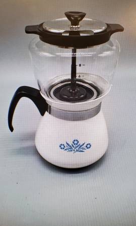 Vintage Corning Ware Blue Cornflower P-118 Drip Coffee Pot 1