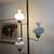 VINTAGE 1960s WHITE MILK GLASS 3 LIGHT TENSION POLE LAMP 7 thumbnail