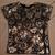 ^ Women's silver & black flower shirt (size S) ^ 1 thumbnail