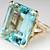 SEMI PRECIOUS CULTURED Rectangular Aquamarine 20 Carat Prong Setting 2 thumbnail