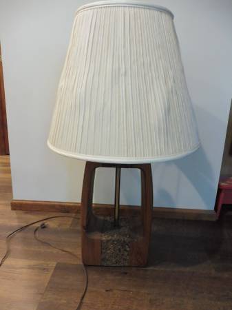 Wood and Cork Table Lamp 1