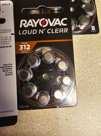 Baterías para audífonos Rayovac Loud N' Clear 312, 5 paquetes de 8 unidades, vencimiento 6/26 - $20 (Eureka)62961762159105122