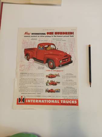 Midcentury Advertisement International Trucks from newspaper 1