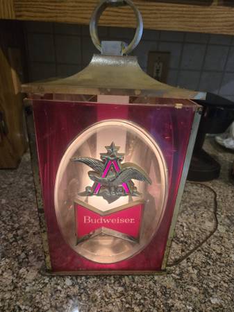 Vintage Budweiser lighted lantern bar light 1