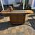 Vintage Gothic look oak bar / server credenza B7 1 thumbnail