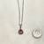 Vintage sterling silver necklace with dark red topaz pendant 6 thumbnail