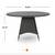 New 48” round gray wicker outdoor patio table 8 thumbnail