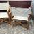 Pair of Vintage Folding Director’s Chairs Teak Blonde Wood & Canvas 3 thumbnail