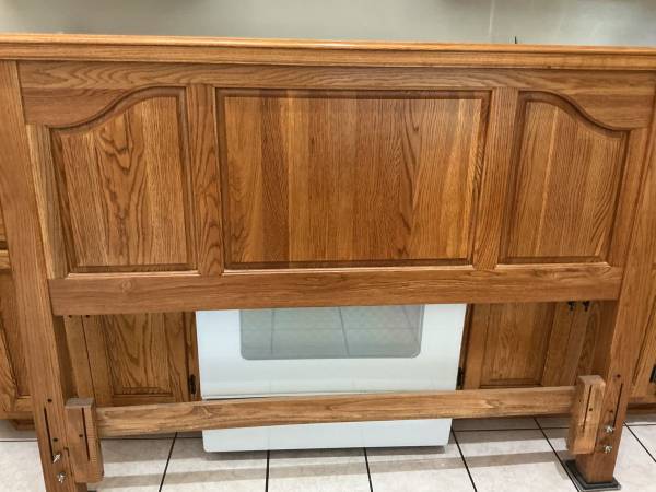 Solid oak headboard - queen 1