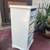 White Wood Shelving storage unit with 3 pull out wicker basket/drawers 5 thumbnail
