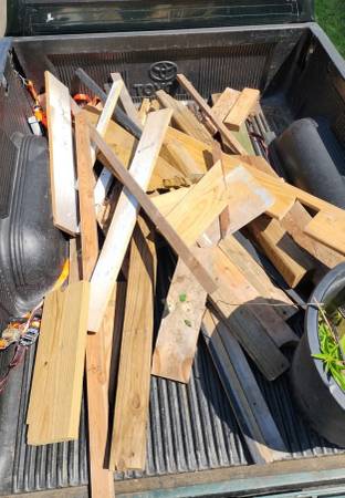 Scrap pieces of pressure treated wood 1