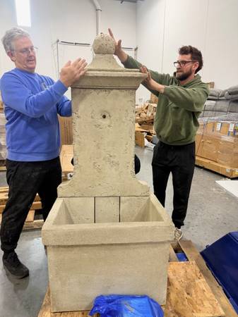 Vence Hand Crafted Natural Weather Resistant Floor Outdoor Fountain 1