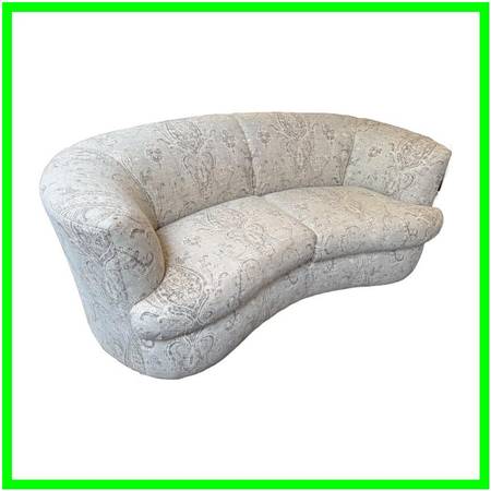 Vladimir Kagan Post Modern Paisley Print Loveseat 1