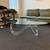 Sculptural Infinity Loop Lucite and Glass Coffee Table 2 thumbnail