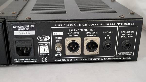 ギター AVALON DESIGN DI-PREAMP U5 SILVER Amazon.com: Avalon U5