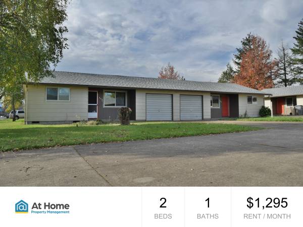 $1,295 / 2br - 785ft2 - $250 Move-In Special! Updated 2bd/1ba Newton Duplex! (Philomath)63945099693443120