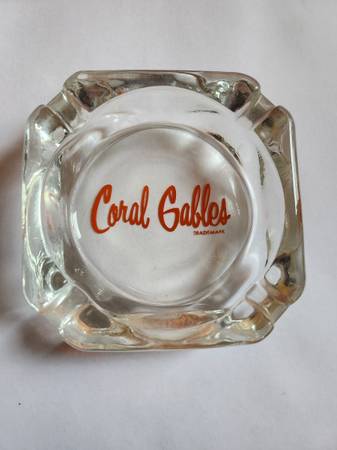 VTG. Coral Gables Glass Ashtray & Burger king ashtray 1