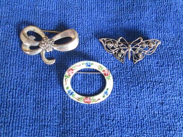 Three Pretty Sterling Pins - One Price - $30 (Upper East Side)63471376548611120
