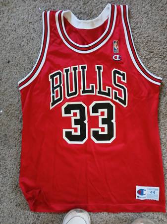 シカゴ・ブルズ PIPPEN 33 ジャージ Lサイズ Champion CHAMPION NBA 1990's Scottie Pippen # 33 Chicago Bulls Rare