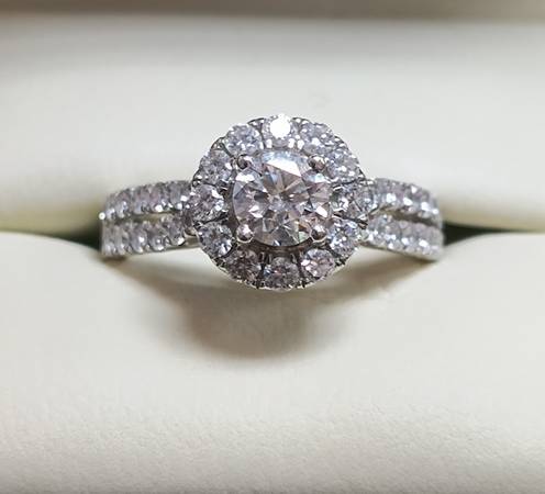 1.25 CtTW 14k White Gold 💎 DIAMOND ENGAGEMENT RING 💍 1