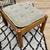 Teak Wood Beige Upholstered High Back Lounge Chair 8 thumbnail