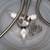 CEILING: 3 L.E.D. LIGHT BULBS, BRUSHED NICKEL HANGING LIGHT FIXTURE 5 thumbnail