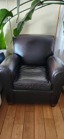 Pottery Barn Genuine Leather Armchair 1