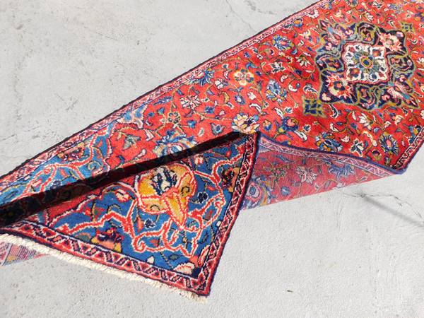 2.7 x 10.9 Washed handknotted thick cushy Persian rug 100% wool runner - $800 (Berkeley)634714793040651224