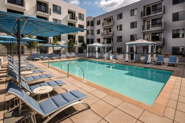 $2,935 / 1br - 736ft2 - Modern Clubhouse Social Lounge, View Image (3330 East Foothill Boulevard, Pasadena, CA)63869888189955123