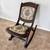 Antique Wooden Settee & Folding Rocking Chair Set Floral Upholstery Vi 18 thumbnail