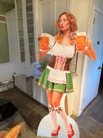 Oktoberfest Beer Babe Cardboard standup 1