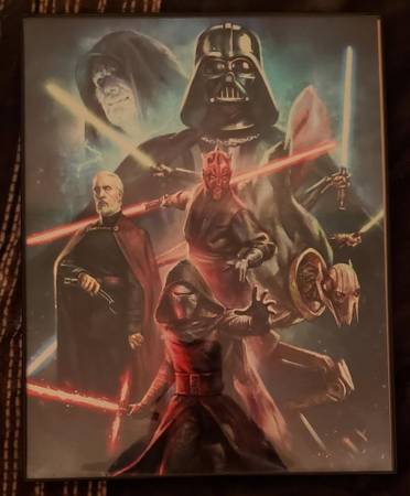 Rare Star Wars Dark Side 11" x 14" Framed Photo 1