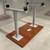 DEEP BROWN SIT/STAND MOBILE DESKS 13 thumbnail