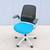Steelcase New Series 1 Ergonomic Office Chair in Blue Fabric and Mesh 6 thumbnail
