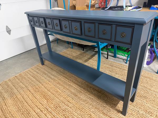 Solid Wood, farmhouse-style, narrow console table 1