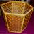 Geometric Large Vintage Handwoven Bamboo Vegetable / Fruit Basket 1 thumbnail